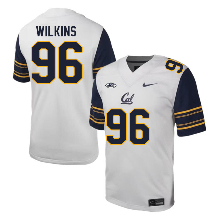 California Golden Bears #96 Derek Wilkins ACC Conference College Football Jerseys Stitched Sale-White